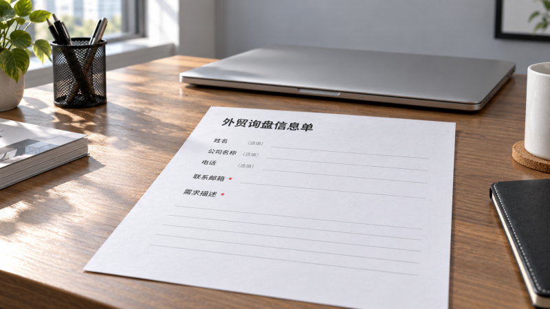 营销型外贸网站的询盘表单该保留哪些字段？
