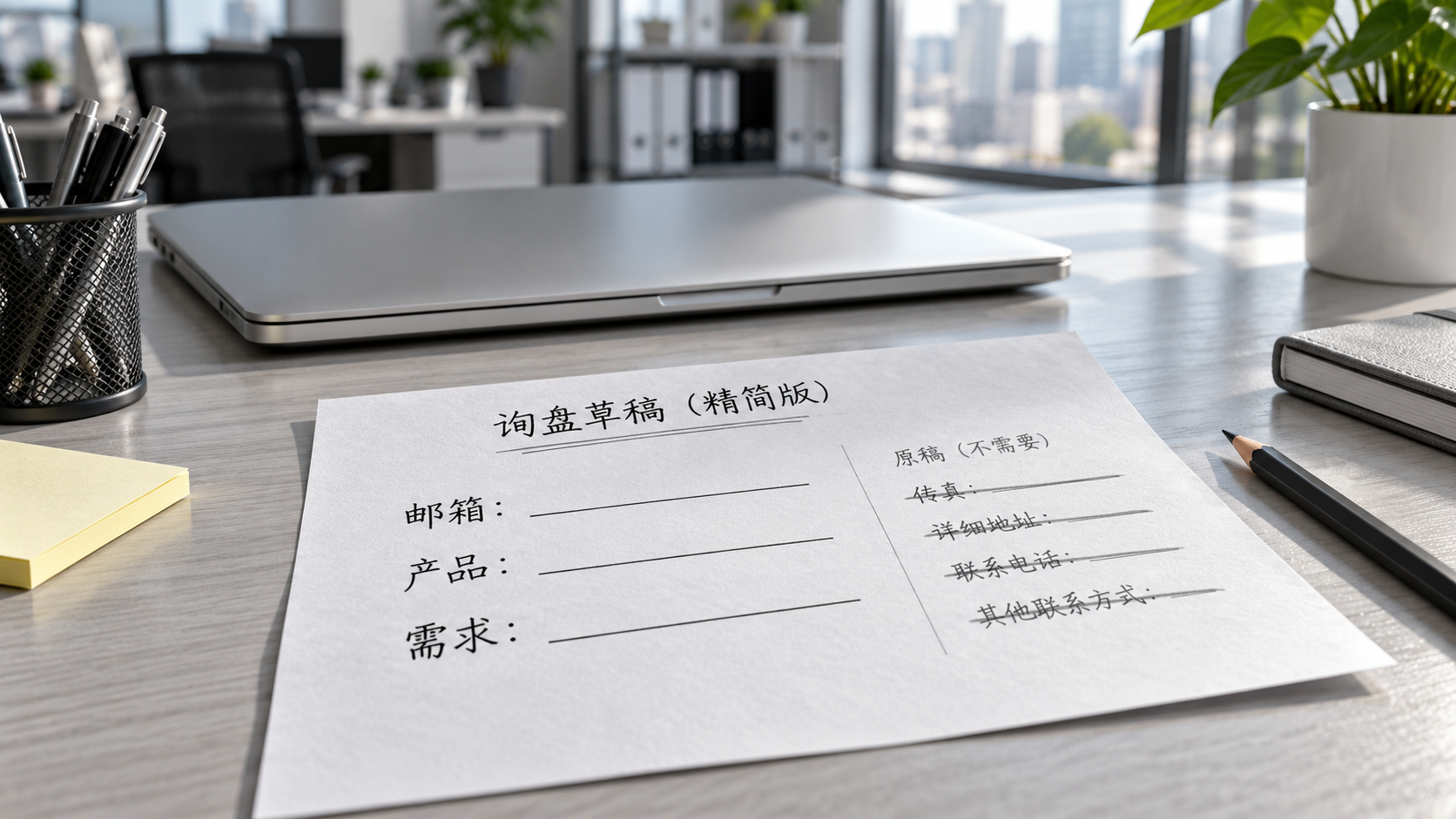 询盘页面优化时，哪些表单字段可以删掉？