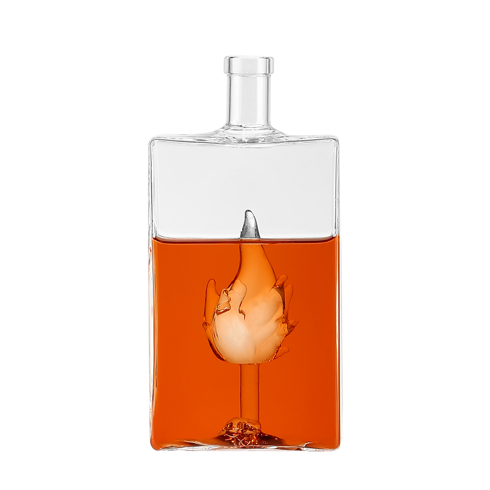 Bouteille en verre flamme