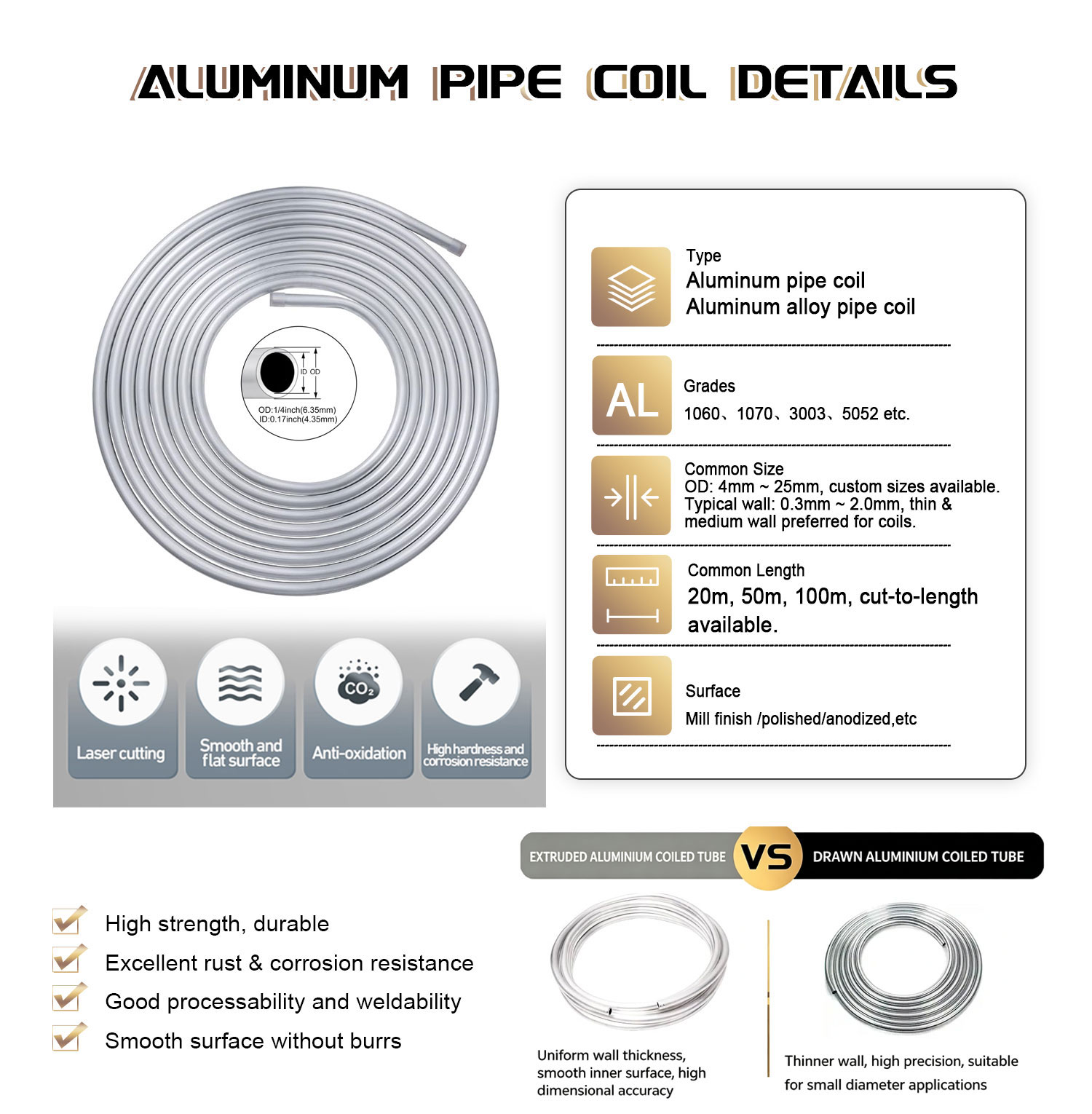1 Aluminum Tube Pancake Coil