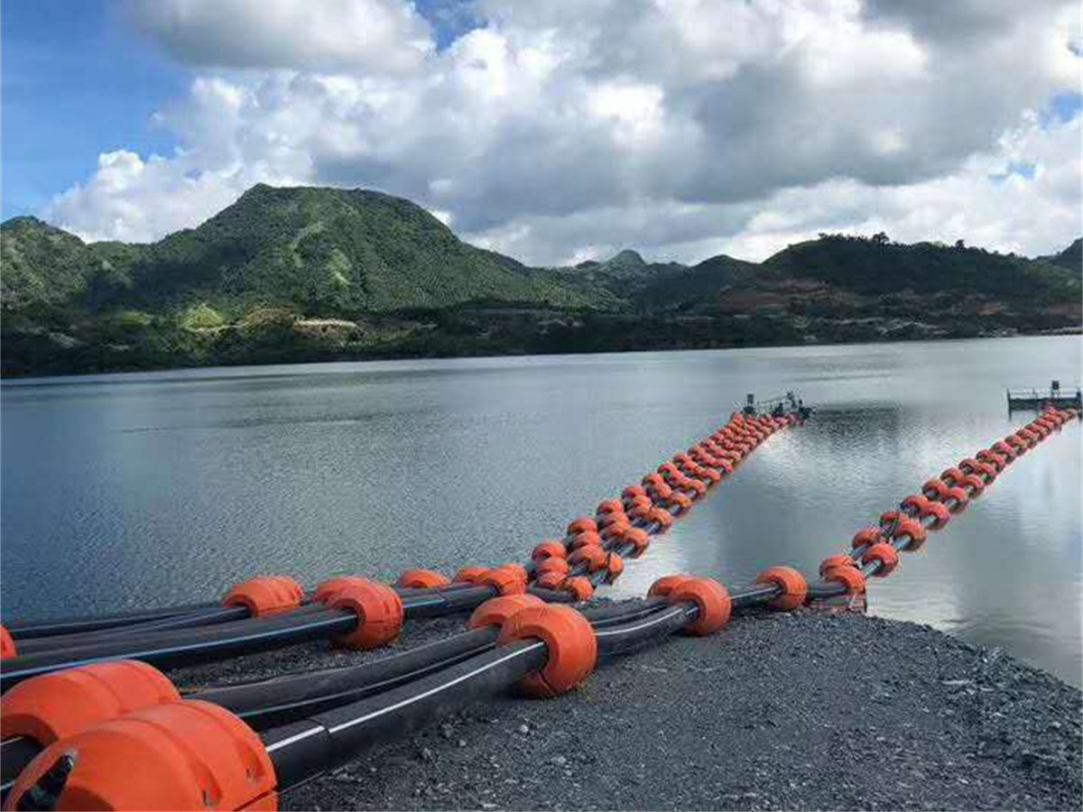 HDPE floating pipes for river dredging project in Tanzania