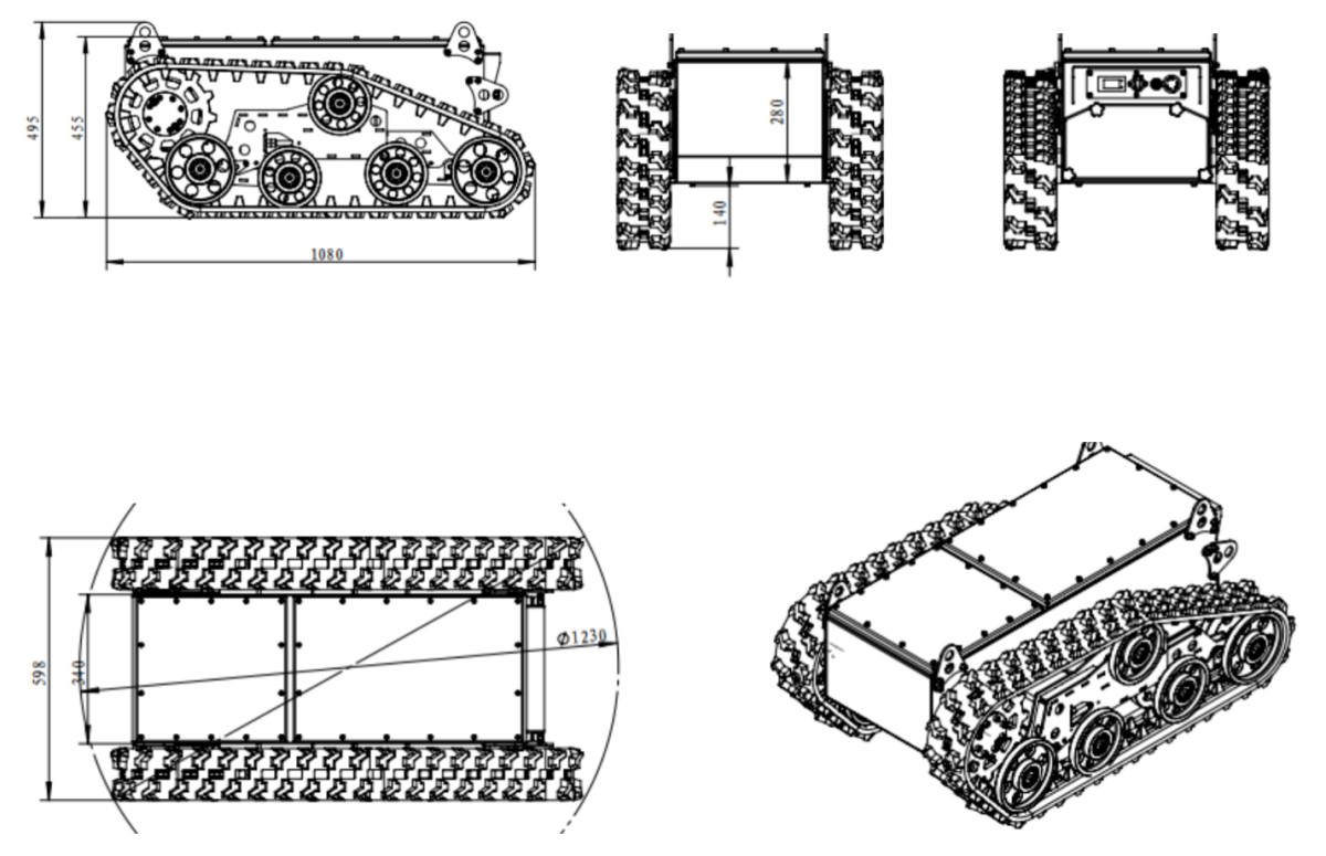 WX20230915-233304@2x.png WK-11 Medium Crawler Robot Chassis