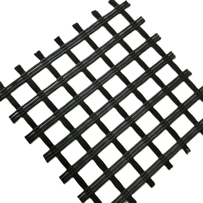 China Factory Fiberglass Grid Asphalt Reinforcement Fiberglass Geogrid composite geotextiles