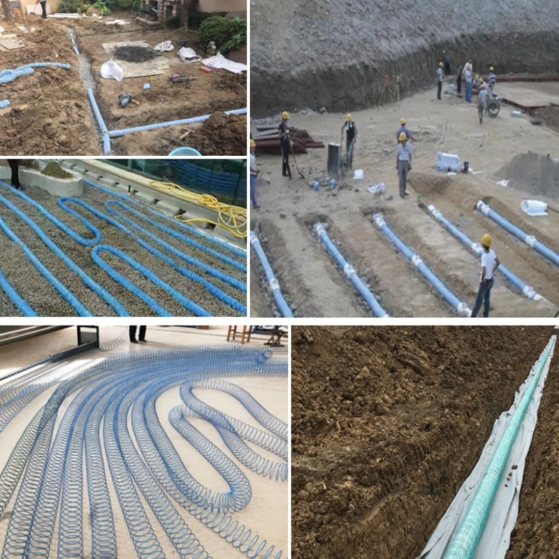 Landscaping square roadbed spot hose flexible permeable pipe