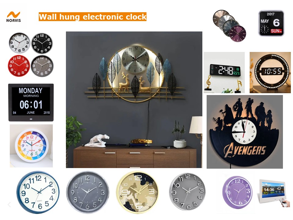 Wall hung electronic clock
