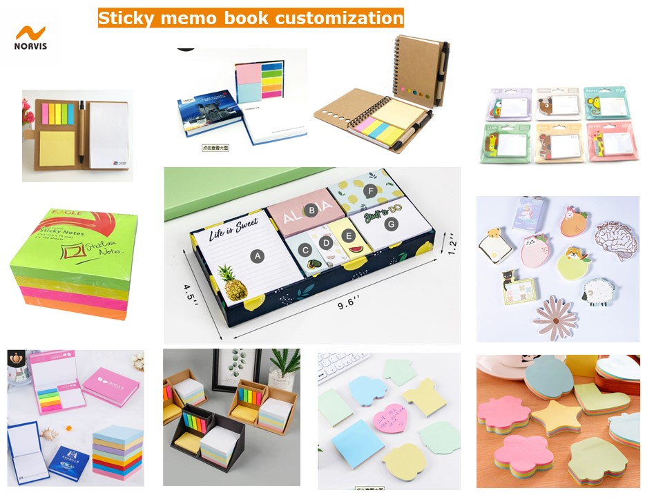 Sticky memo book customization