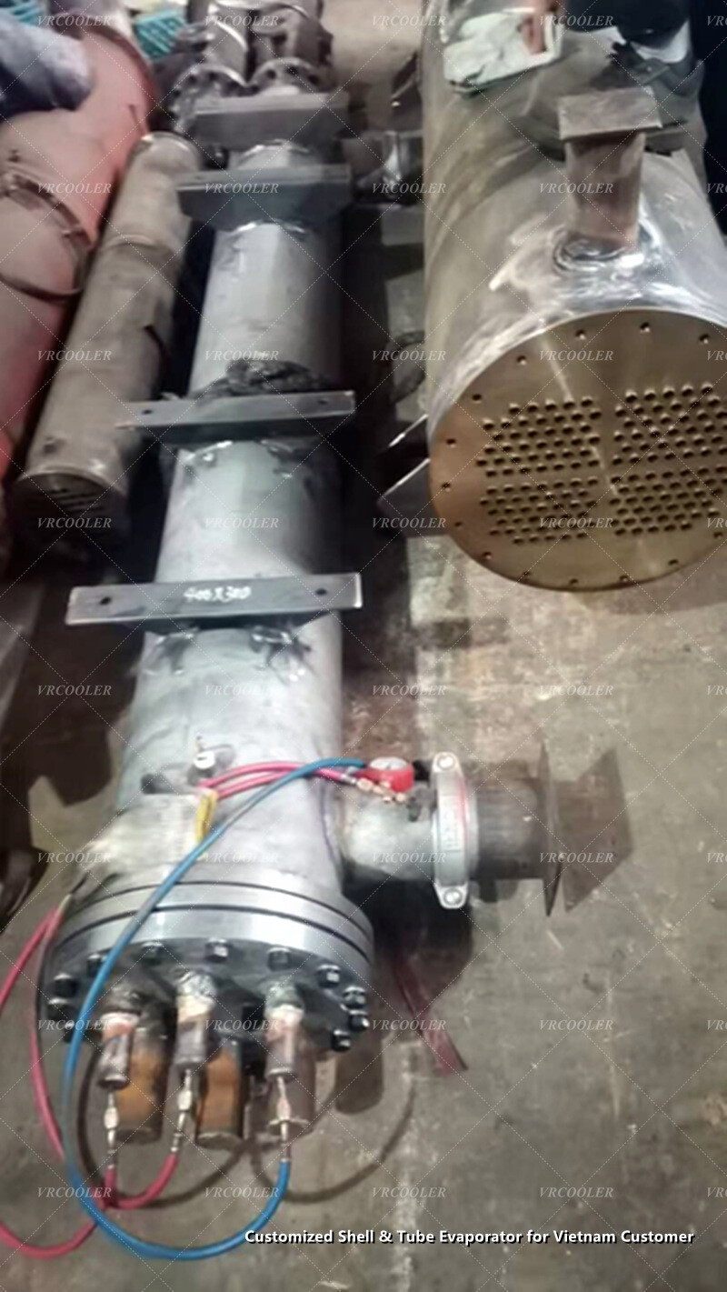 Customized Shell & Tube Evaporator for Vietnam Customer
