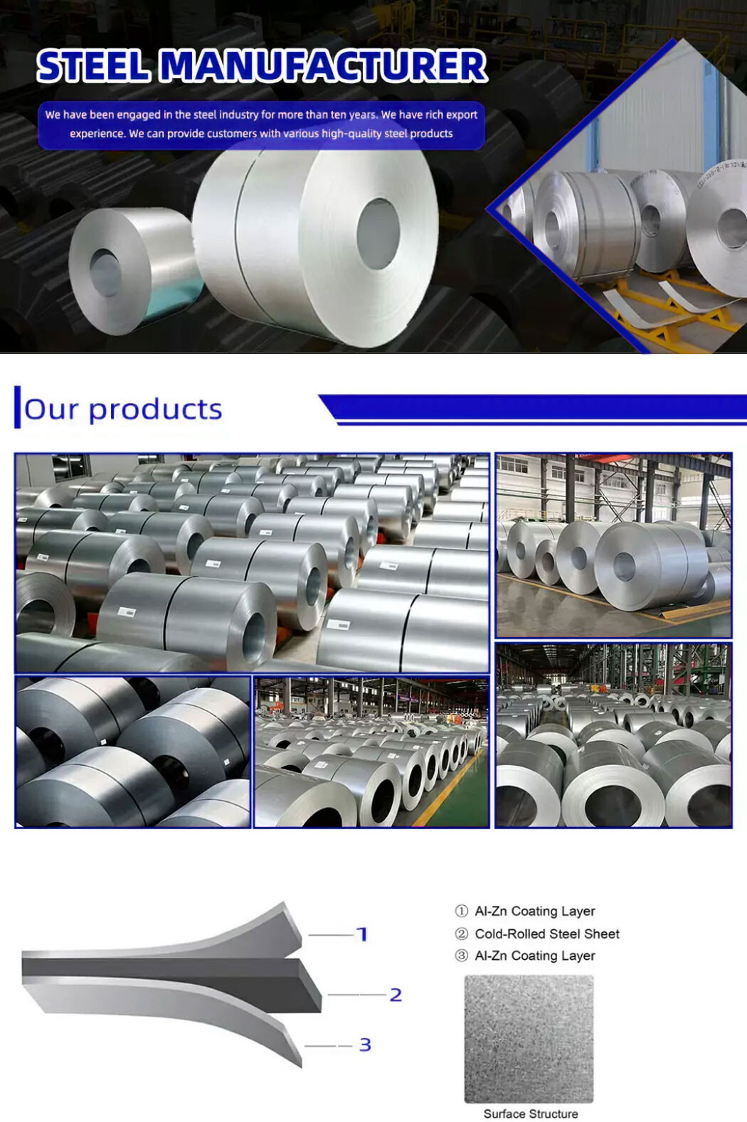 SS255 Galvalume Steel Coil