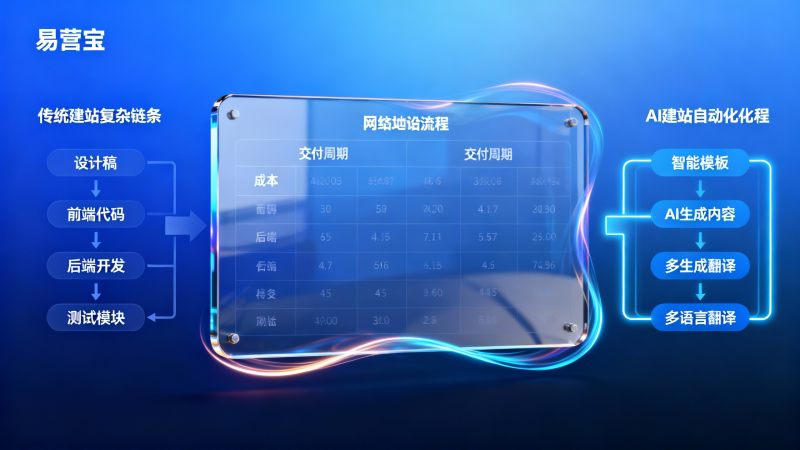 AI 建站和传统网站建设有什么区别？成本与交付周期对比表