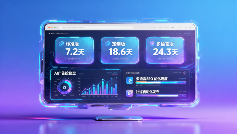 响应式外贸网站建设 深圳供应商交付周期实测：标准版|定制版|多语言版平均用时对比