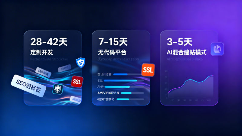 深圳多语言外贸网站建设交付周期对比：定制开发|无代码平台|混合模式实测数据