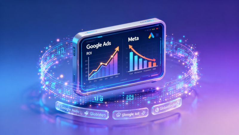 多语言外贸网站广告投放ROI怎么算？2026年Google Ads+Meta双渠道成本效益拆解