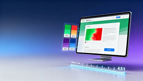 网站设计模板里‘一键换色’功能，可能破坏WCAG 2.1 AA级对比度合规要求