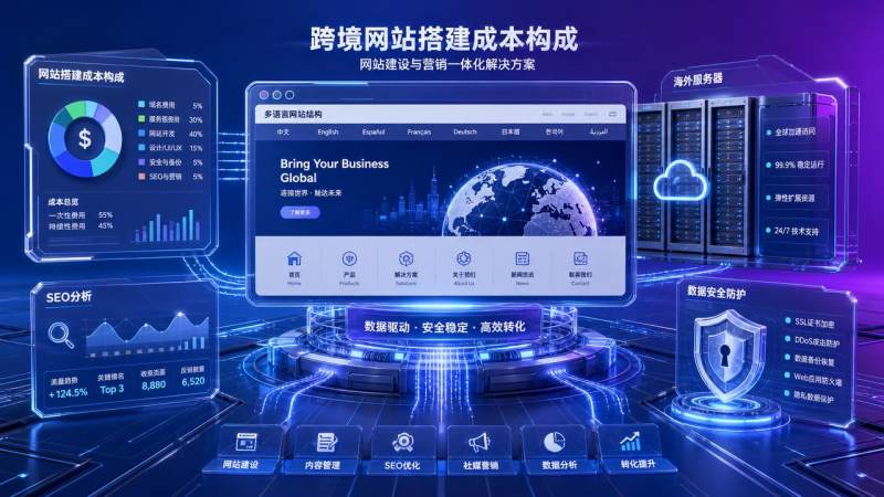 跨境网站搭建费用高在哪些环节