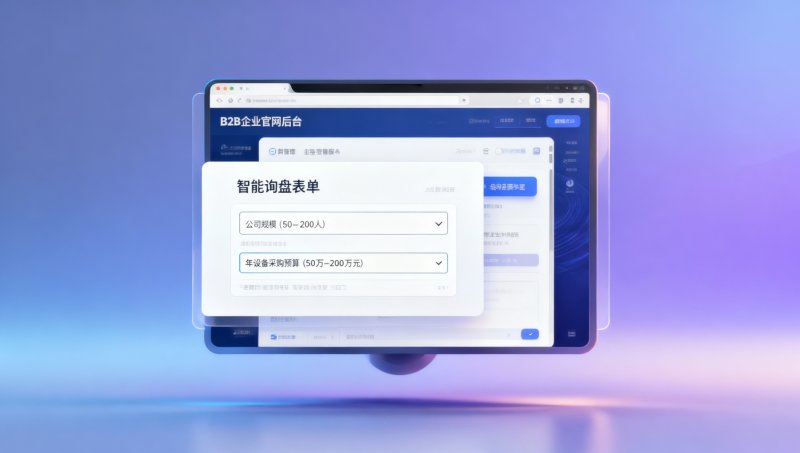B2B独立站怎么做询盘表单？为什么‘公司规模’和‘年采购量’字段能提升高质量线索占比38%？