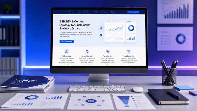 B2B网站SEO怎么做才有询盘？栏目结构、内容布局与转化点设计