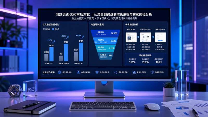 独立站询盘增长案例复盘：哪些页面改动真正带来了转化提升