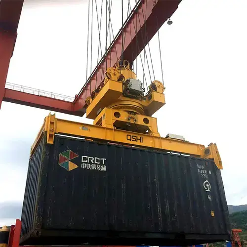 Container Spreader for Railway Freight Yard