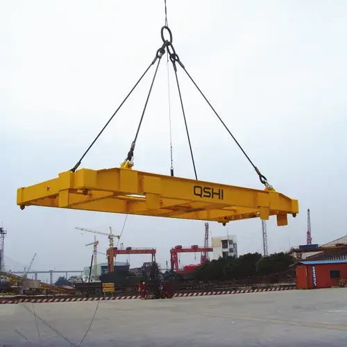 Semi-automatic container spreader