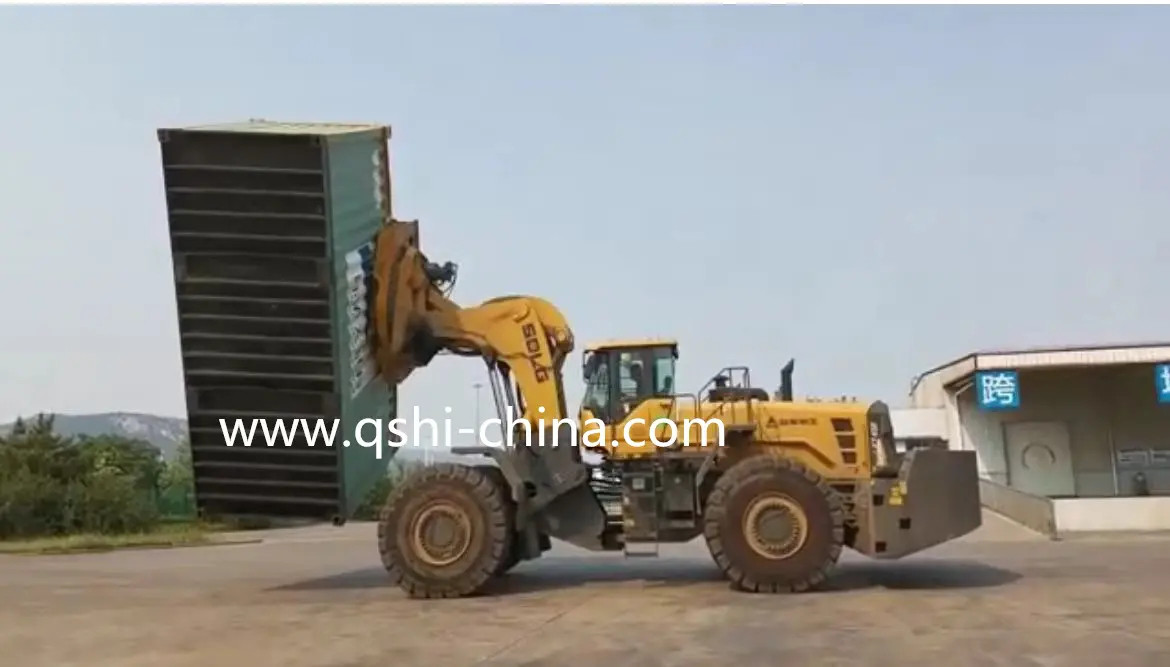 Loader electric containerspreader (3)_副本.jpg QSHI Electric Hydraulic Container Spreader With Rotary loader