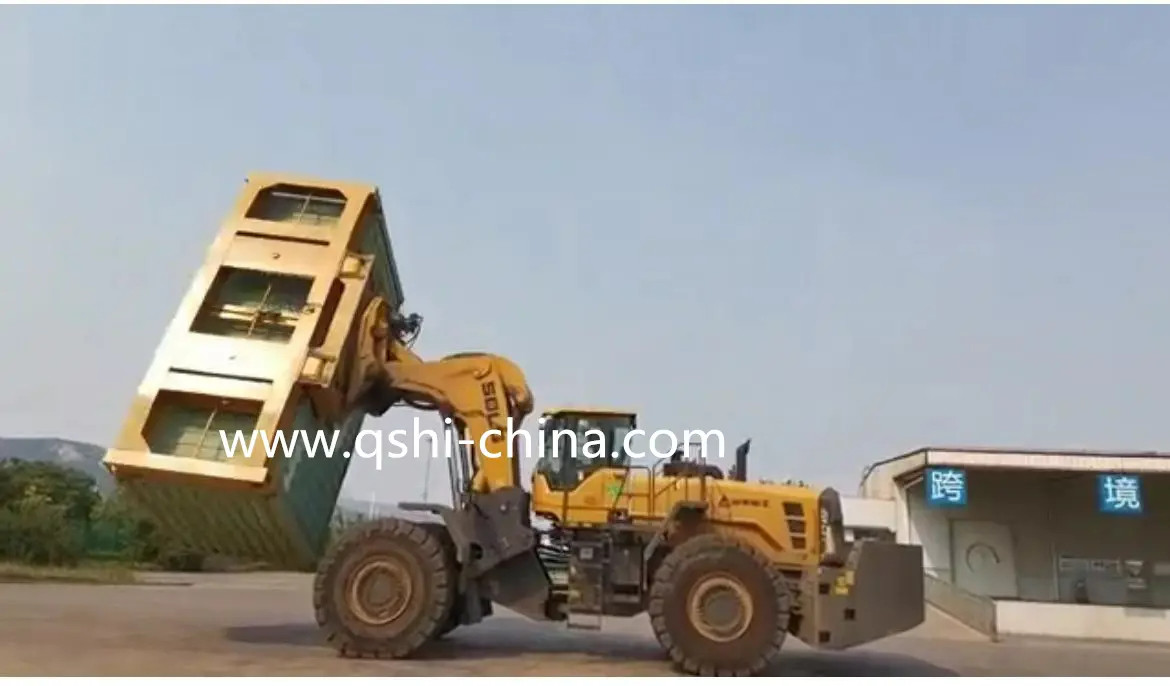Loader electric containerspreader (5)_副本.jpg QSHI Electric Hydraulic Container Spreader With Rotary loader