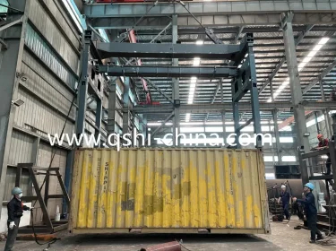 QSHI Electric Over height Container Spreader Site Testing