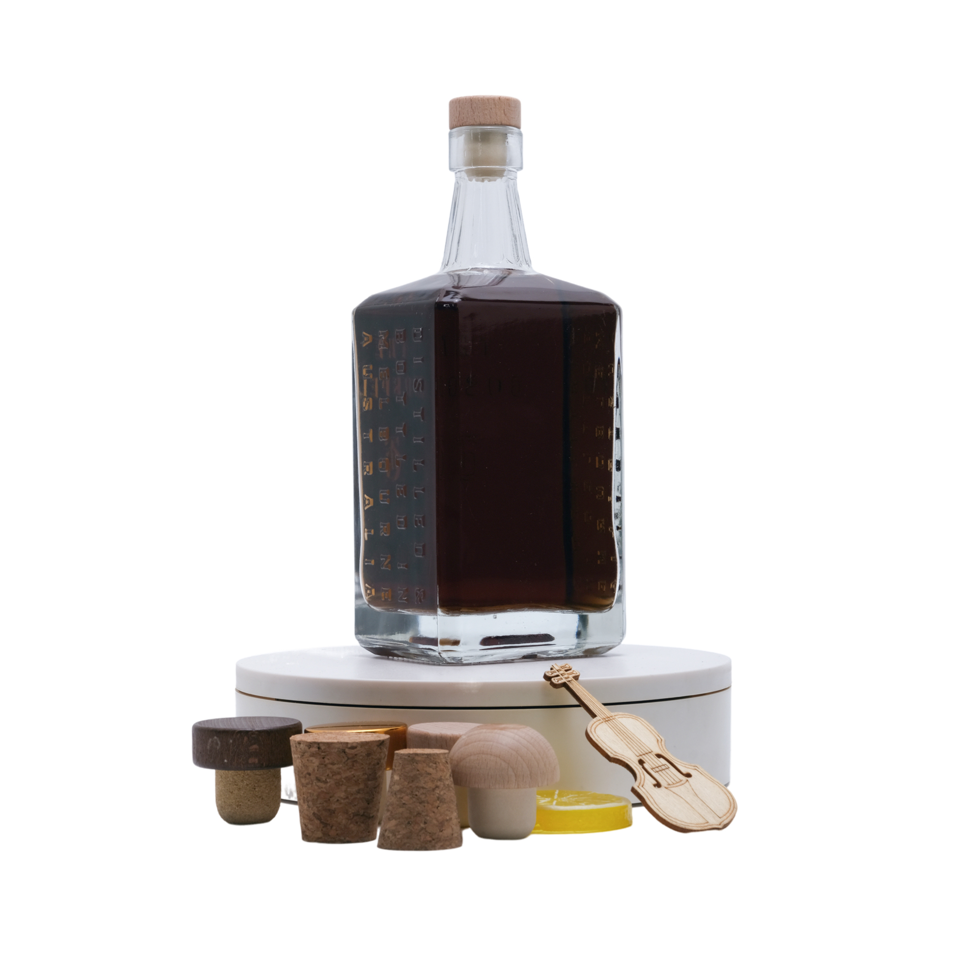 Custom Clear Vodka Liquor Gin Rum Tequila Whiskey Alcohol Glass Bottle 500ml 750ml 1000ml With Cork