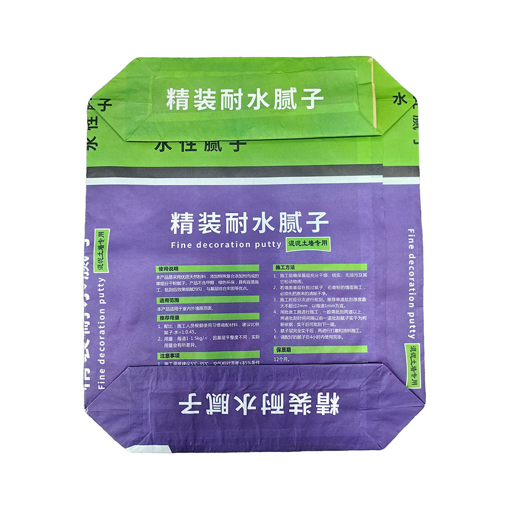 Bolsa de válvula de papel kraft de alta calidad de China, de 20 kg, para masilla de construcción, lechada y cemento