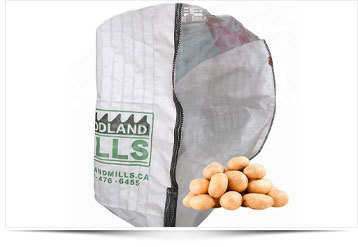 Bolsa a granel grande de malla de embalaje de patata, cebolla y leña transpirable