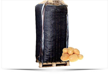 Bolsa a granel grande de malla de embalaje de patata, cebolla y leña transpirable