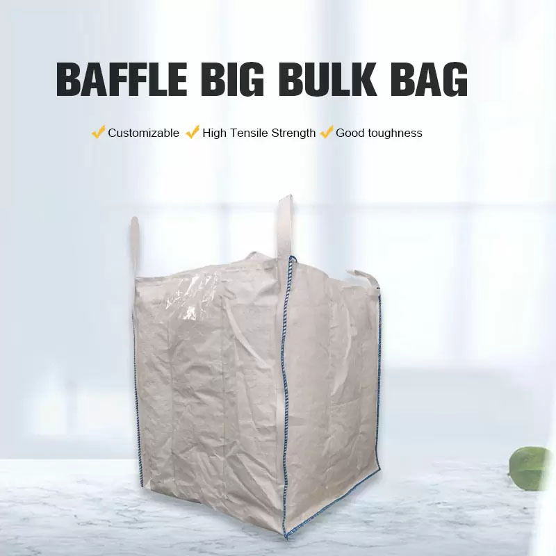 Bolsa grande FIBC de contenedor flexible con deflector para embalaje de polvo químico de grano mineral