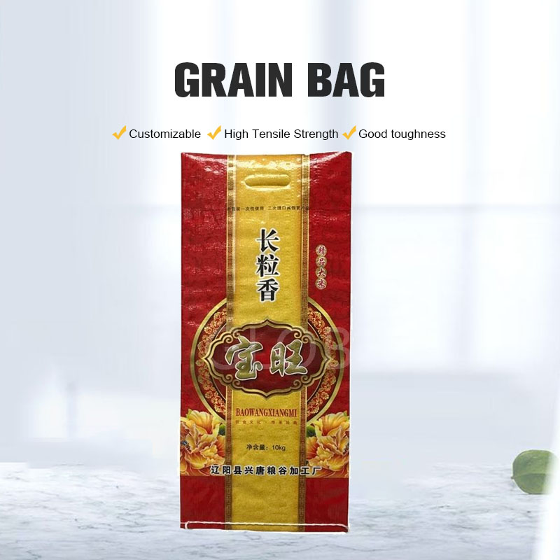 Bolsa de embalaje tejida BOPP impresa colorida para agricultura de grano
