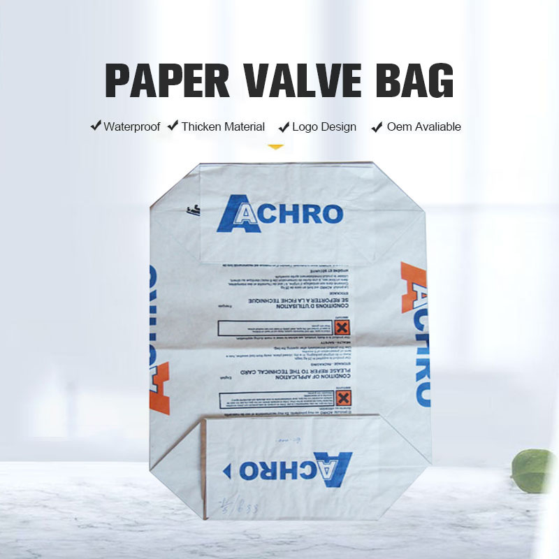 Bolsa de embalaje industrial de cemento vacío con válvula de papel Kraft
