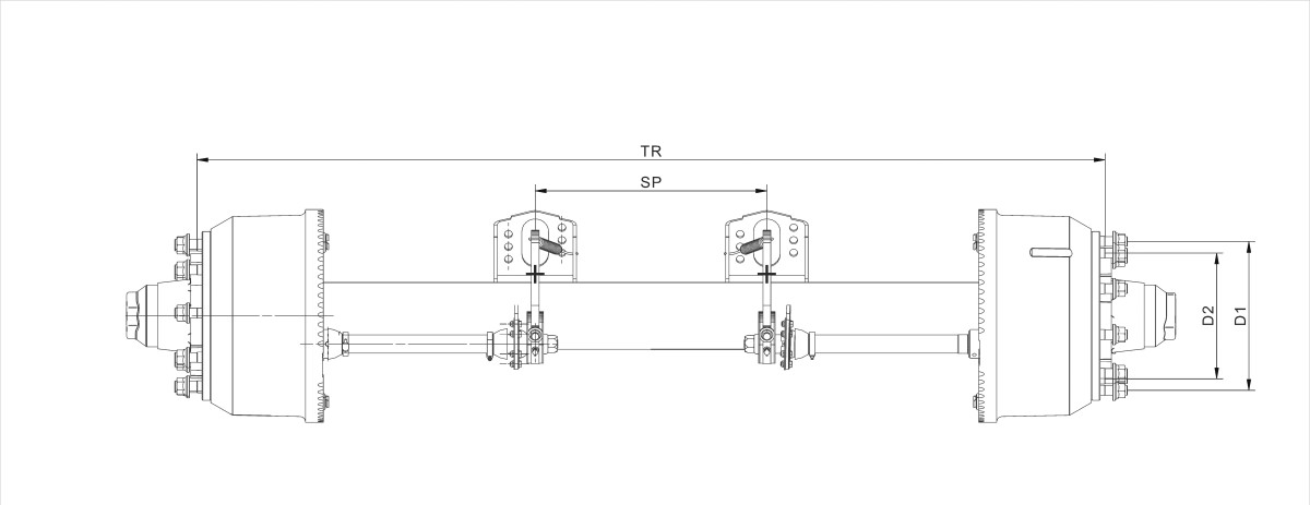 12-TON GERMAN DRUM AXLE