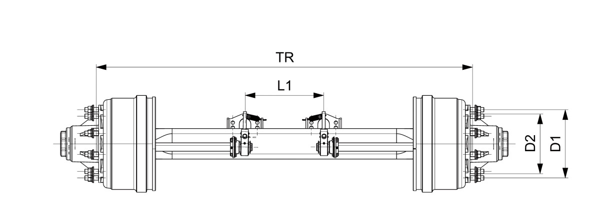 13T美式车桥鼓刹-尺寸图-1 拷贝.jpg Heavy-Duty American Trailer Axles