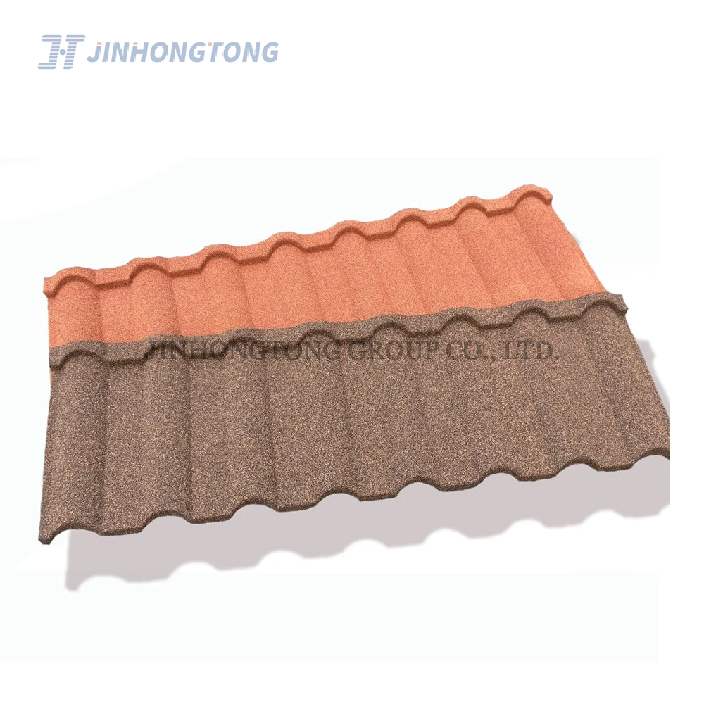 Building or decorations Material Roof Tile Classic Stone Metal Red Coated Roof Tile with 2.3-3.2kg Per Piece Building or decorations Material Roof Tile Classic Stone Metal Red Coated Roof Tile with 2.3-3.2kg Per Piece
