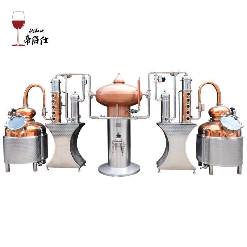 500L×2 automatic double kettle skewer brandy distiller