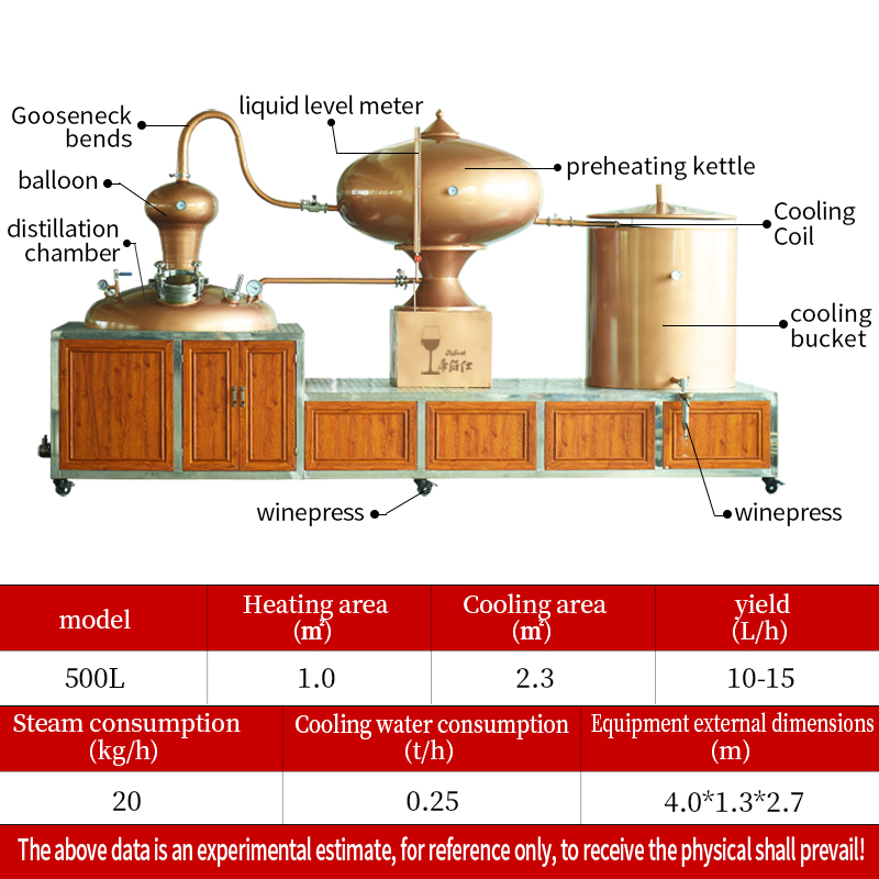 500L Multi-spirits tequila distillation machine