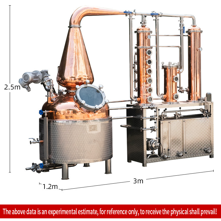 500L copper still rum distiller