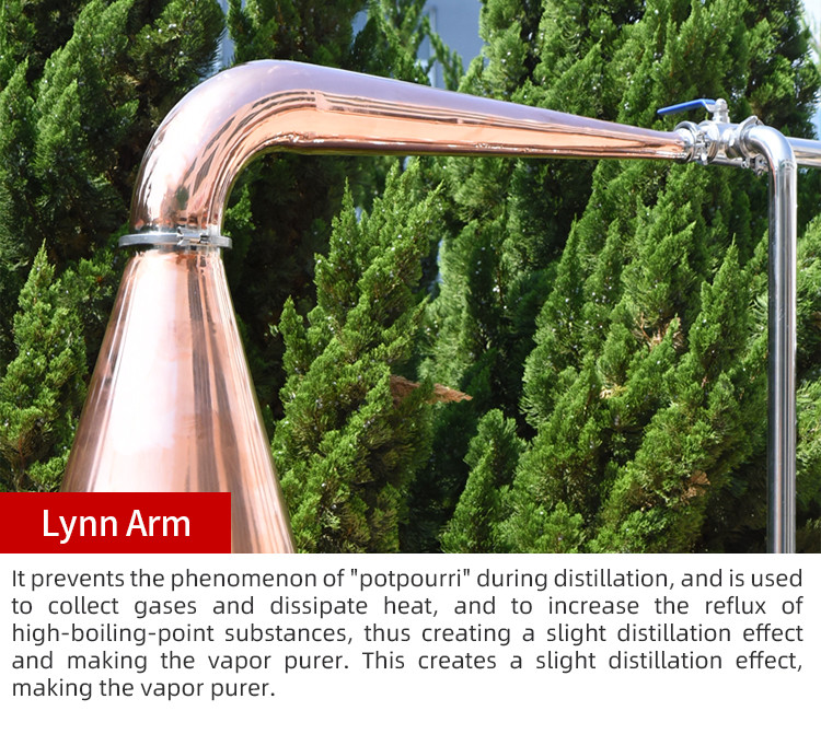 500L copper still whiskey distiller