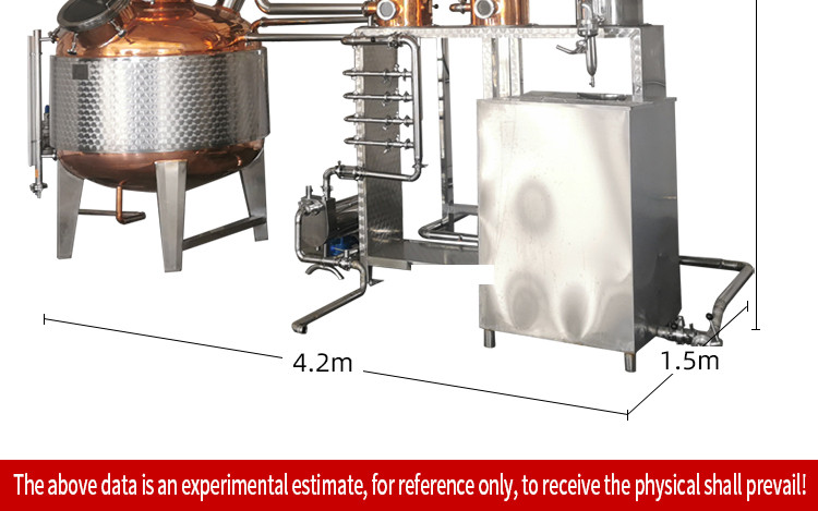 1000L pot copper still distiller