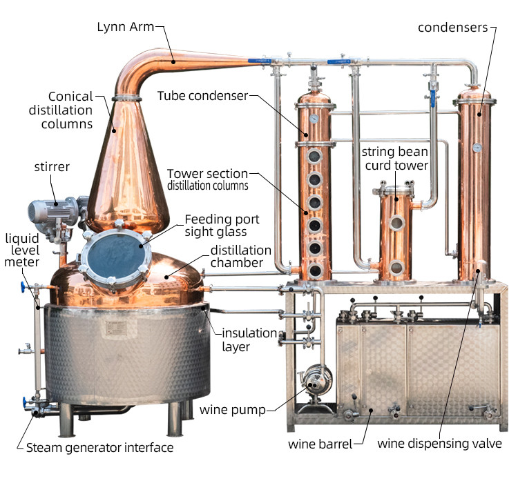 500L copper gin still distiller