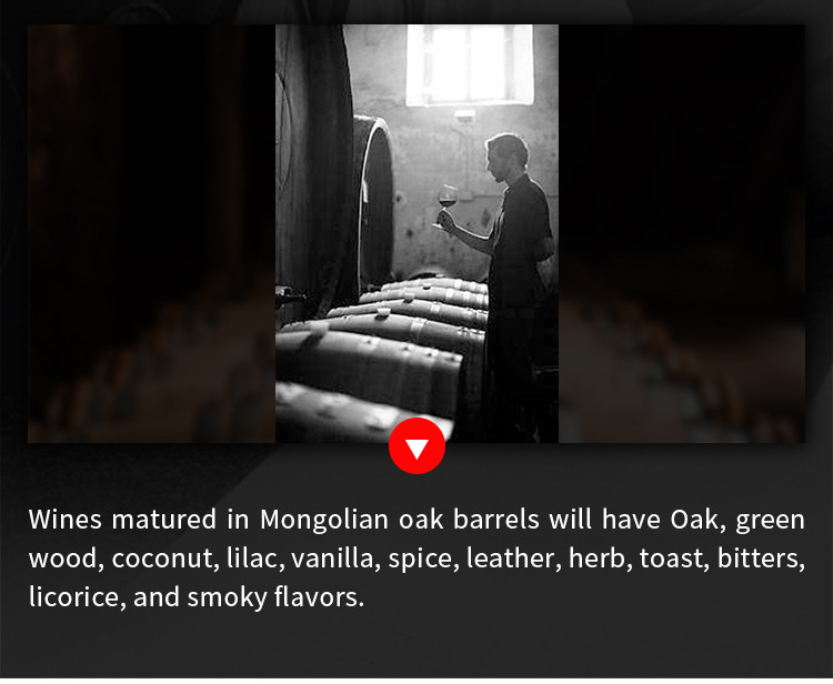 Mongolian oak barrel 225L