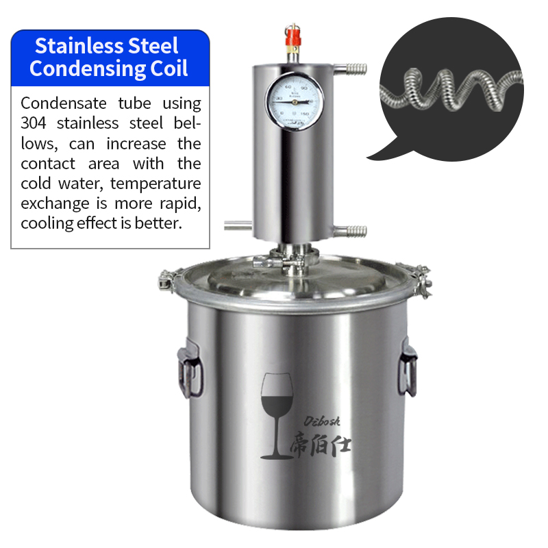 Stainless steel single column distiller