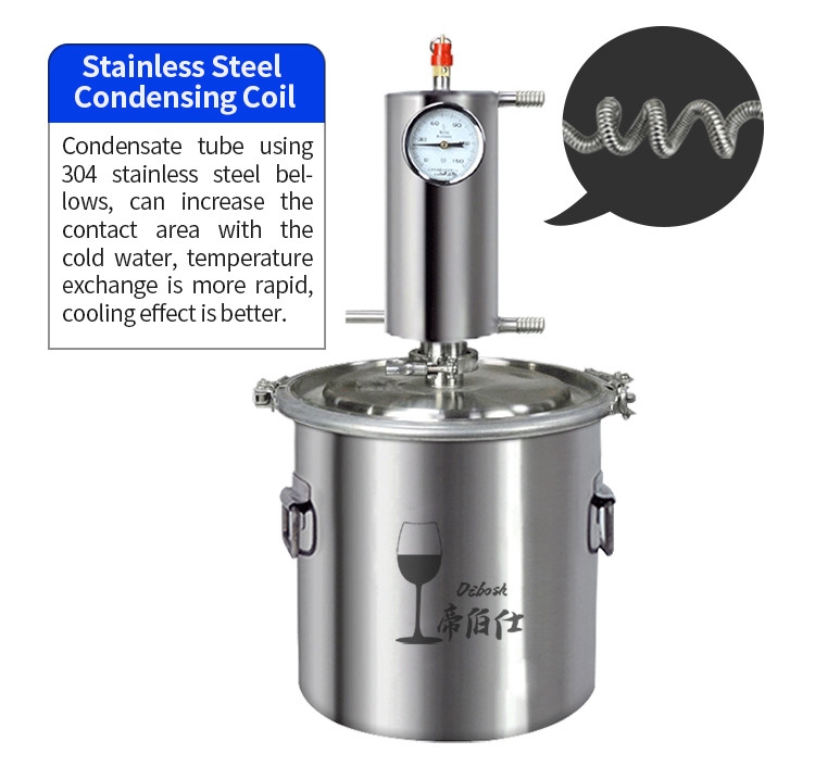 Stainless steel single column distiller