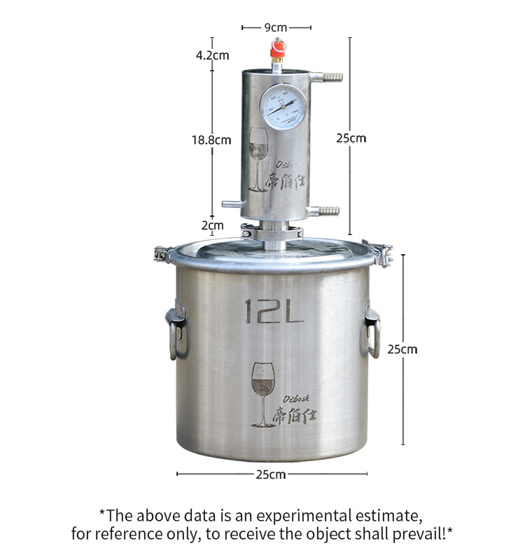Stainless steel single column distiller