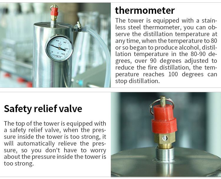 Stainless steel single column distiller