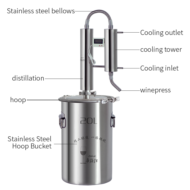 Stainless steel twin tower distiller