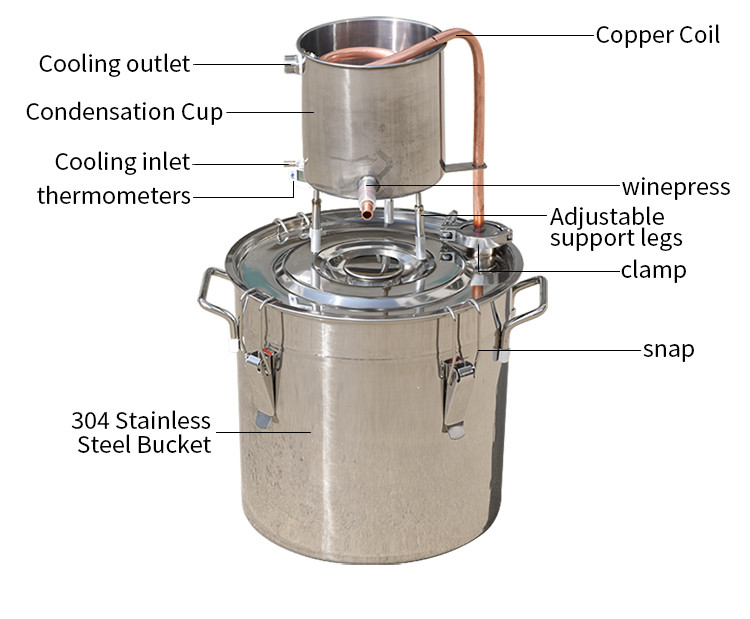 Red copper water cup distiller