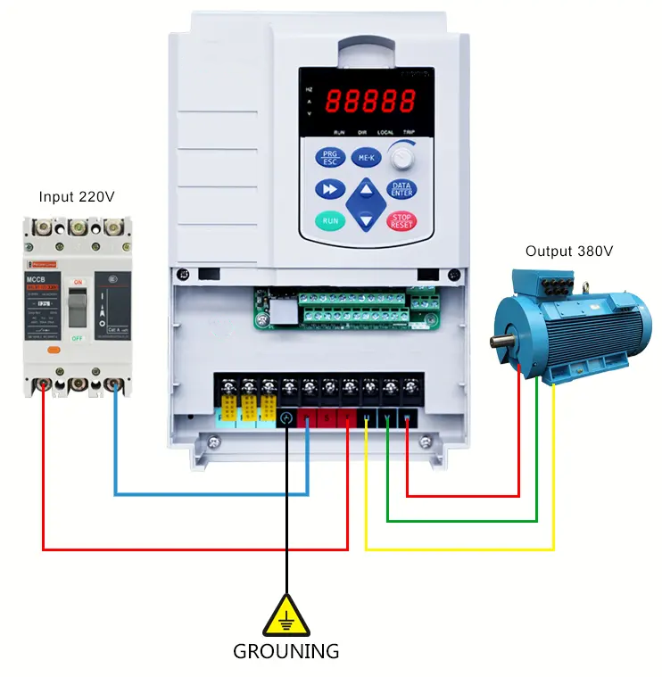 factory high performance 2.2kw mini inverter DC AC solar water pump inverter